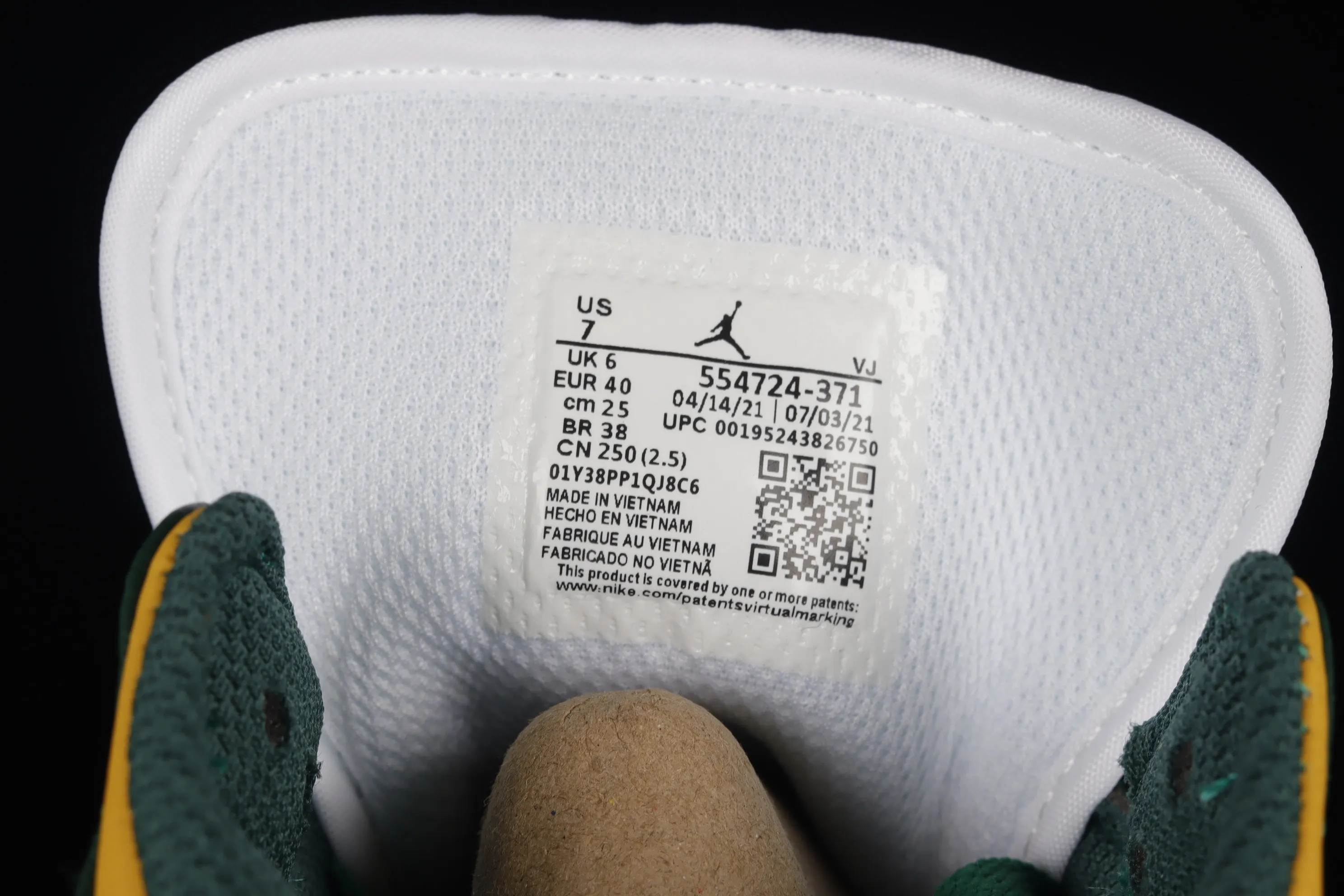 All categories Air Jordan Jordan series basketball shoes Air Jordan 1 Mid Air Jordan 1 Mid "Green Yellow" AJ1 Joe 1 white green yellow Seattle Supersonics 554724-371
